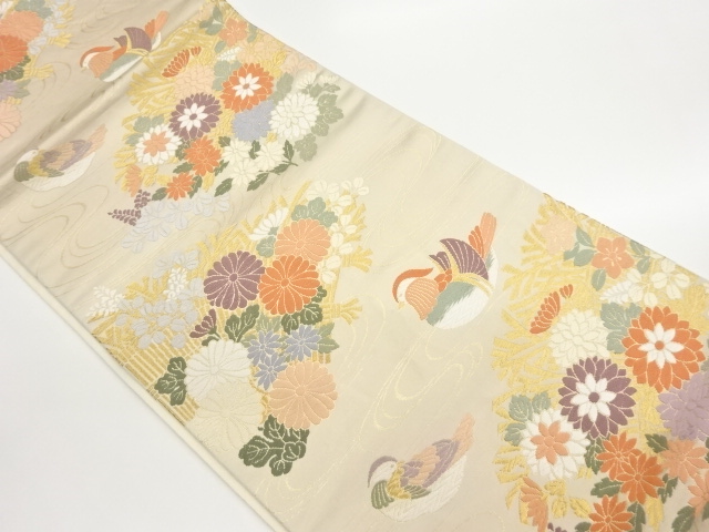 JAPANESE FUKURO OBI / WOVEN FLOWERS